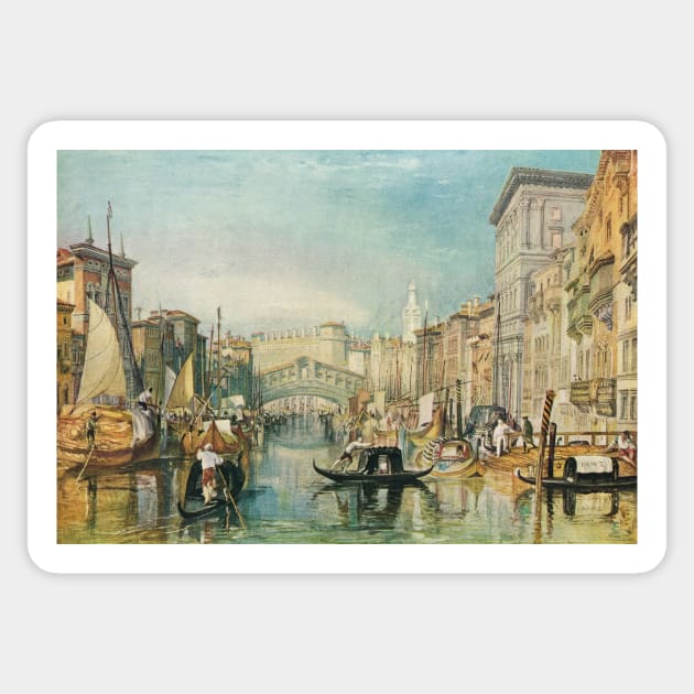 The Rialto, Venice, J M W Turner 1820-1 Sticker by artfromthepast